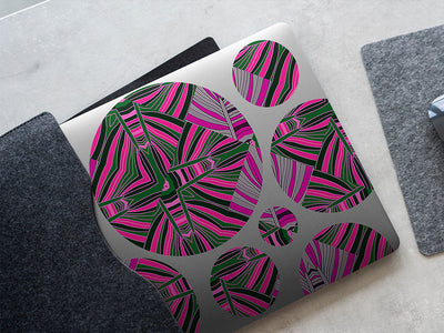 psychedelic shells art deco DIY Laptop Stickers