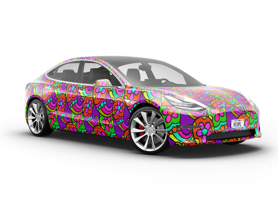 Psychedelic Sixties Paisley Vehicle Vinyl Wrap