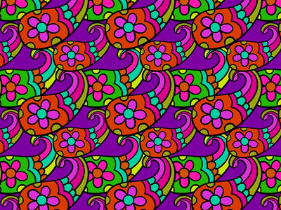 Psychedelic Sixties Paisley Vinyl Wrap Pattern~Rwraps Series 914 Digitally Printed Vinyl Wrap~0