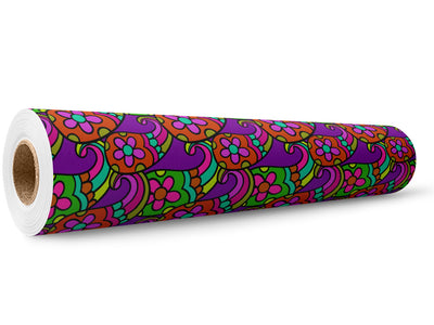 Psychedelic Sixties Paisley Wrap Film Wholesale Roll~Rwraps Series 914 Digitally Printed Vinyl Roll~5