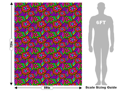 Psychedelic Sixties Paisley Vehicle Wrap Scale~Rwraps Series 914 Psychedelic Sixties Paisley Measurements~1
