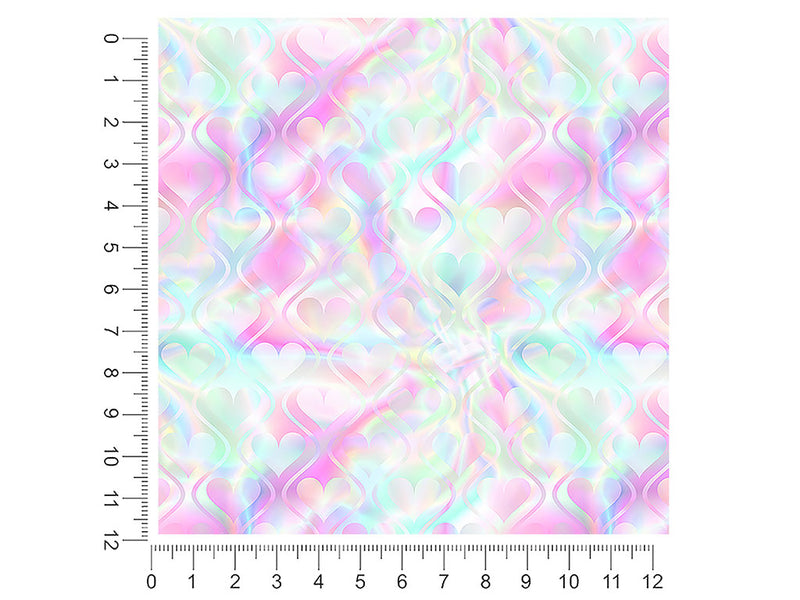 psychedelic waves heart 1ft x 1ft Craft Sheets