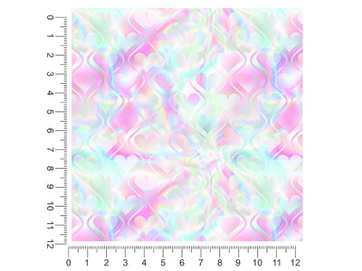 psychedelic waves heart 1ft x 1ft Craft Sheets