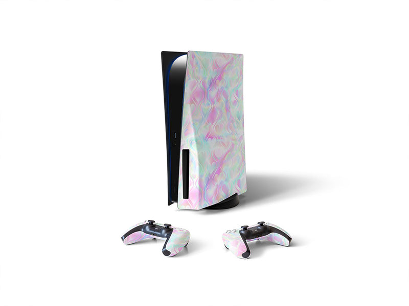 psychedelic waves heart Sony PS5 DIY Skin