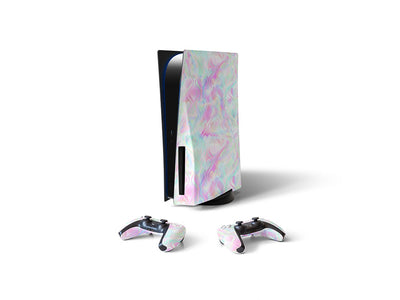 psychedelic waves heart Sony PS5 DIY Skin
