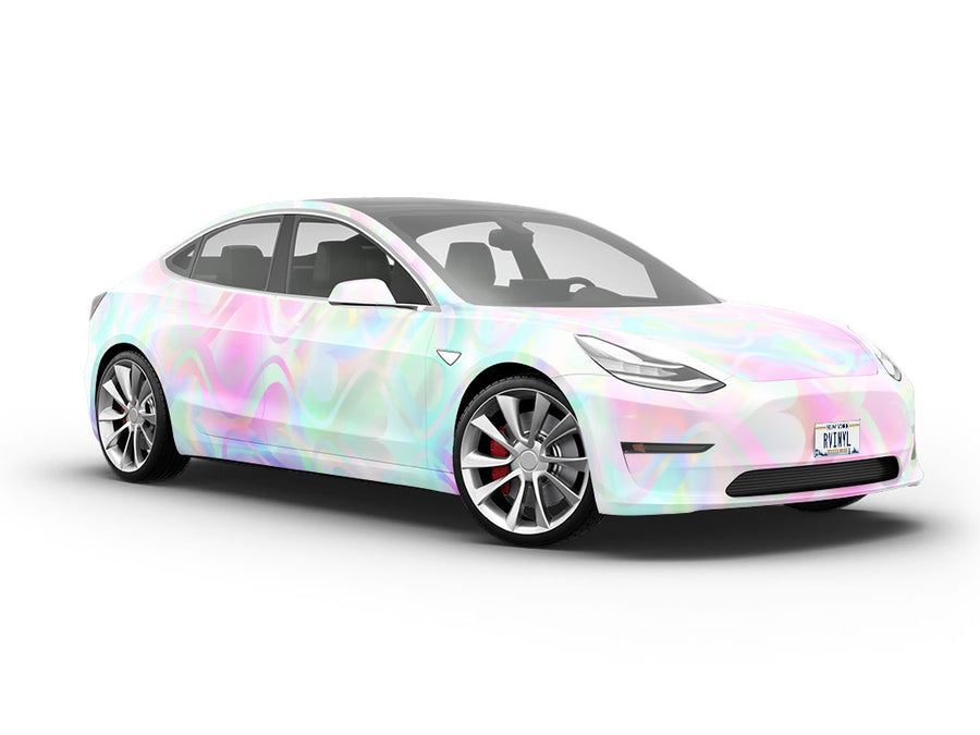 Psychedelic Waves Heart Vehicle Vinyl Wrap