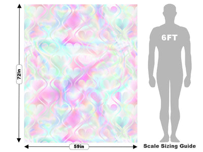 Psychedelic Waves Heart Vehicle Wrap Scale~Rwraps Series 914 Psychedelic Waves Heart Measurements~1