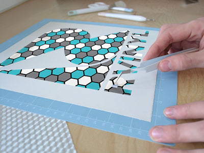 public pool mosaic Easy Weed Craft Vinyl