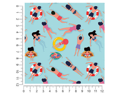 public pool summertime 1ft x 1ft Craft Sheets