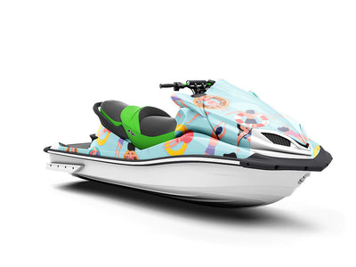 Public Pool Summertime Jet Ski Vinyl Customized Wrap