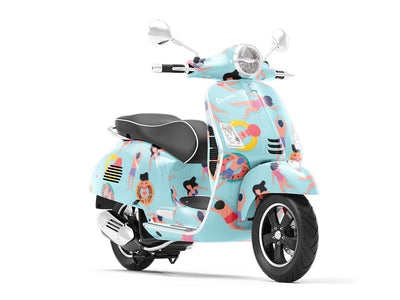Public Pool Summertime Vespa Scooter Wrap Film