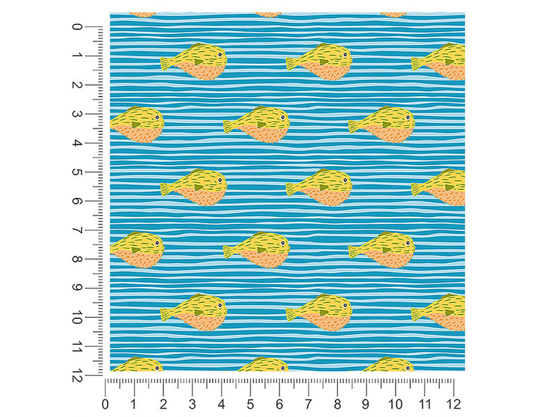 pufferfish journey salt water 1ft x 1ft Craft Sheets