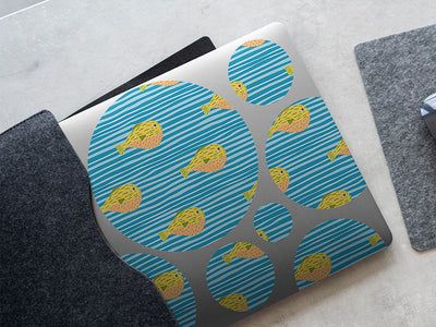 pufferfish journey salt water DIY Laptop Stickers
