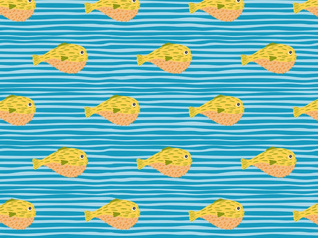 Pufferfish Journey Marine Life Vinyl Wrap Pattern~Rwraps Series 914 Digitally Printed Vinyl Wrap~0