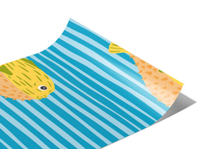 Pufferfish Journey Marine Life Vinyl Wraps~Rwraps Series 914 Digitally Printed Vinyl Wrap~0