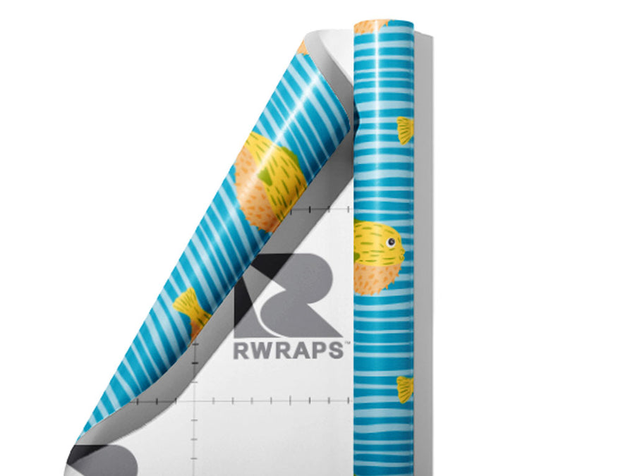 Pufferfish Journey Marine Life Wrap Film Sheets~Rwraps Series 914 Pufferfish Journey Marine Life Scrolled Sheet~3