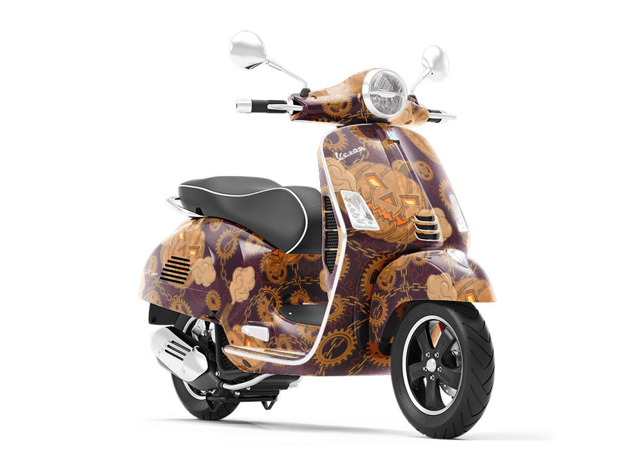 Pumpkin Breath Steampunk Vespa Scooter Wrap Film
