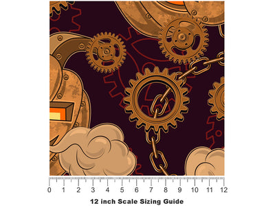 Pumpkin Breath Steampunk Vinyl Film Pattern Size 12 inch Scale~Rwraps Pumpkin Breath Steampunk Sizing Chart~2