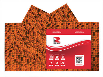 pumpkin cubes mosaic Craft Vinyl Sheet Pack