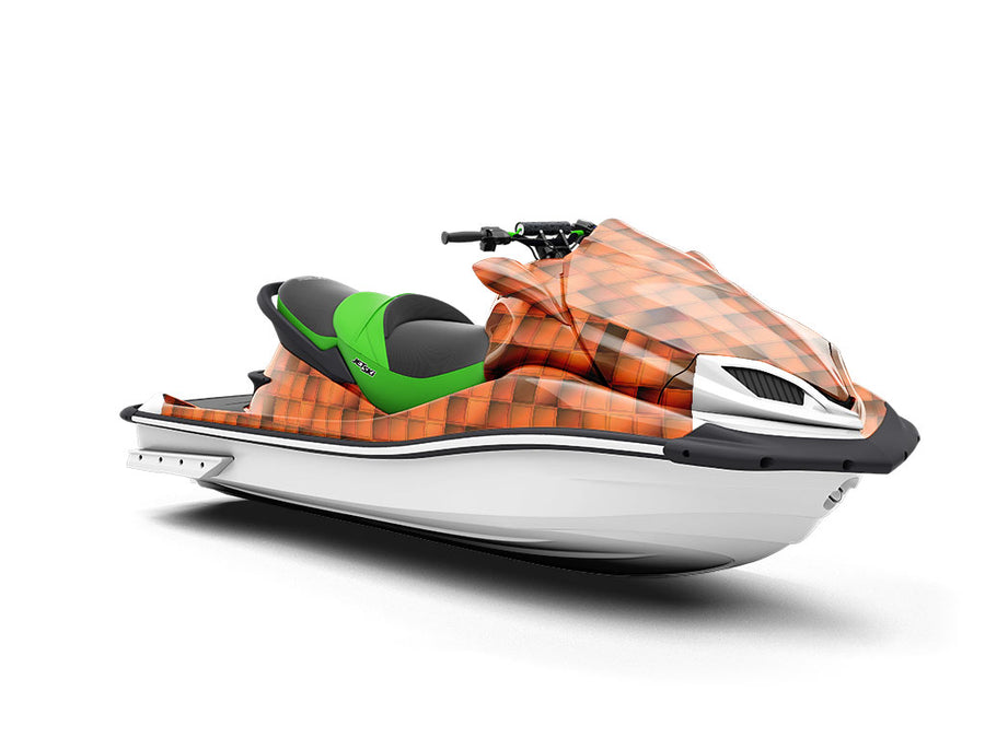 Pumpkin Cubes Mosaic Jet Ski Vinyl Customized Wrap