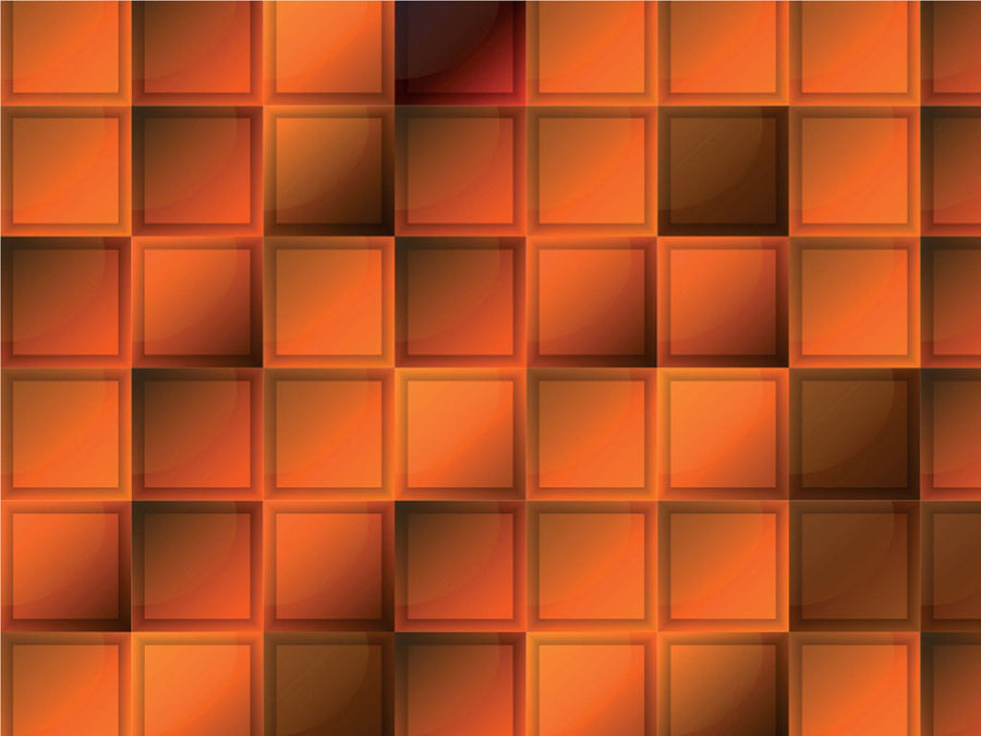 Pumpkin Cubes Mosaic Vinyl Wrap Pattern~Rwraps Series 914 Digitally Printed Vinyl Wrap~0