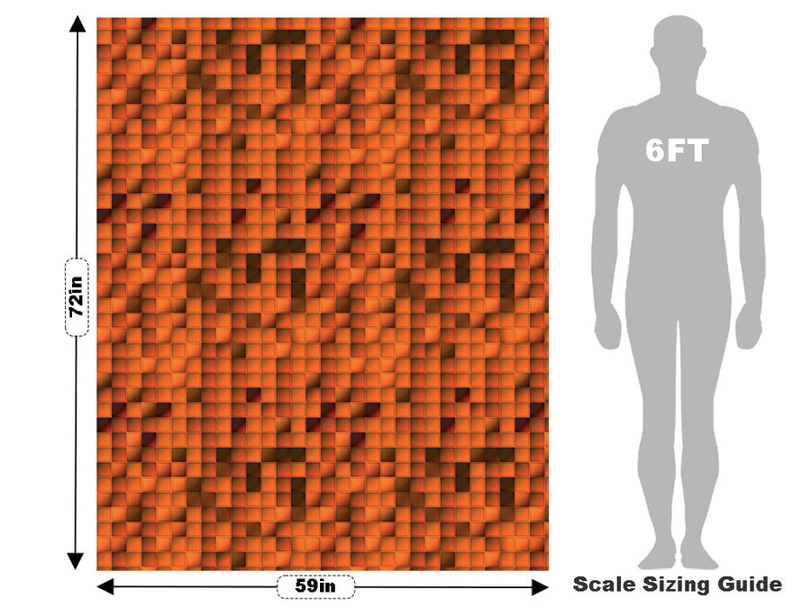 Pumpkin Cubes Mosaic Vehicle Wrap Scale~Rwraps Series 914 Pumpkin Cubes Mosaic Measurements~1