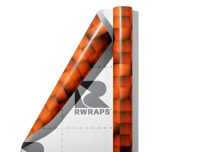 Pumpkin Cubes Mosaic Wrap Film Sheets~Rwraps Series 914 Pumpkin Cubes Mosaic Scrolled Sheet~3
