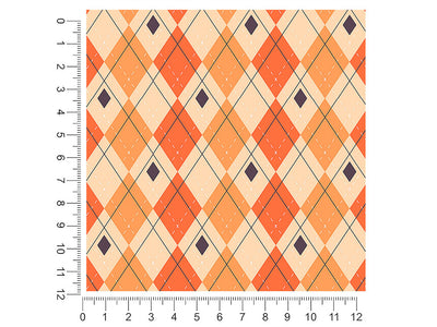pumpkin harvest argyle 1ft x 1ft Craft Sheets