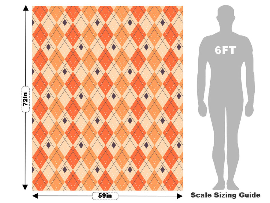 Pumpkin Harvest Argyle Vehicle Wrap Scale~Rwraps Series 914 Pumpkin Harvest Argyle Measurements~1