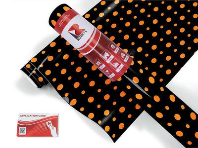 pumpkin orange polka dot Craft Vinyl Roll