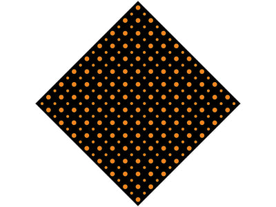Pumpkin Orange Polka Dot Vinyl Wrap Pattern