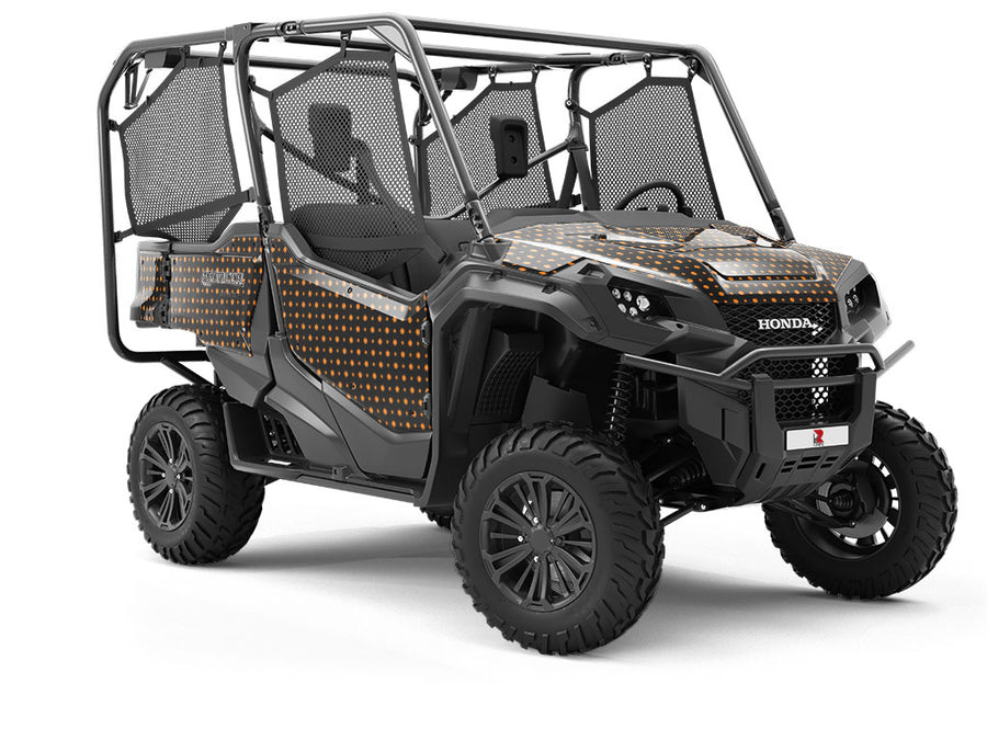 Pumpkin Orange Polka Dot Utility Vehicle Vinyl Wrap