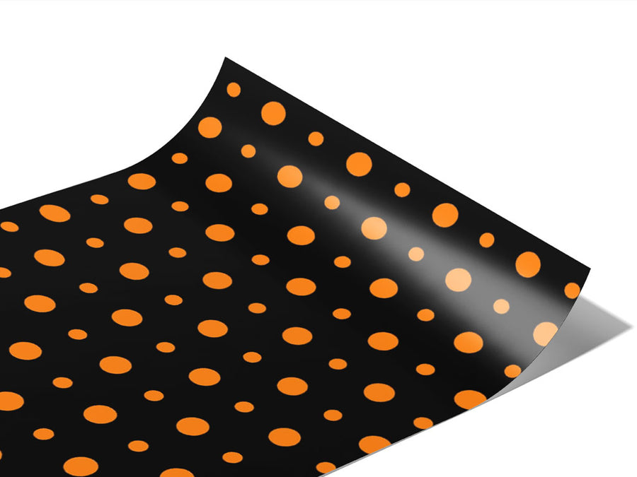 Pumpkin Orange Polka Dot Vinyl Wraps~Rwraps Series 914 Digitally Printed Vinyl Wrap~0