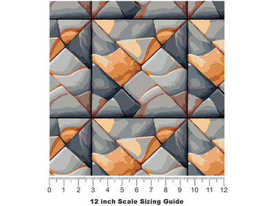Pumpkin Square Tile Vinyl Film Pattern Size 12 inch Scale~Rwraps Pumpkin Square Tile Sizing Chart~3
