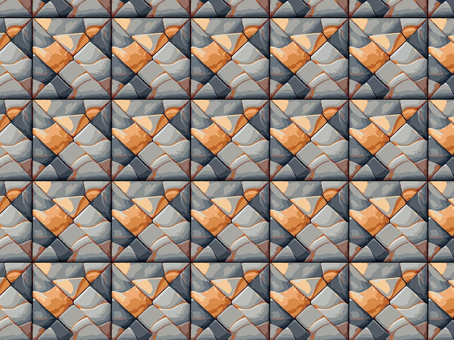 Pumpkin Square Tile Vinyl Wrap Pattern~Rwraps Series 914 Digitally Printed Vinyl Wrap~0