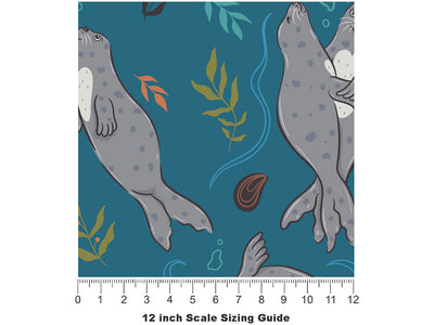 Puppy Love Marine Life Vinyl Film Pattern Size 12 inch Scale~Rwraps Puppy Love Marine Life Sizing Chart~2
