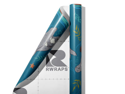 Puppy Love Marine Life Wrap Film Sheets~Rwraps Series 914 Puppy Love Marine Life Scrolled Sheet~3