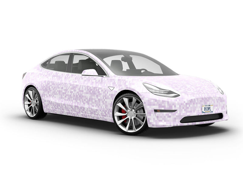 Pure Snow Pixel Vehicle Vinyl Wrap