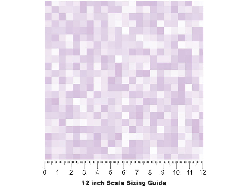 Pure Snow Pixel Vinyl Film Pattern Size 12 inch Scale~Rwraps Pure Snow Pixel Sizing Chart~2