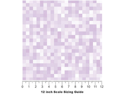 Pure Snow Pixel Vinyl Film Pattern Size 12 inch Scale~Rwraps Pure Snow Pixel Sizing Chart~2