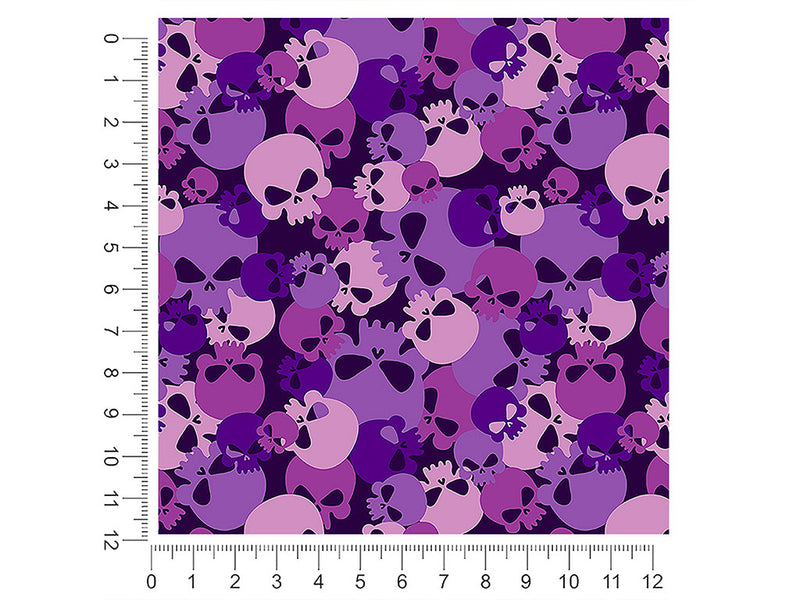 purple calvaria skull and bones 1ft x 1ft Craft Sheets