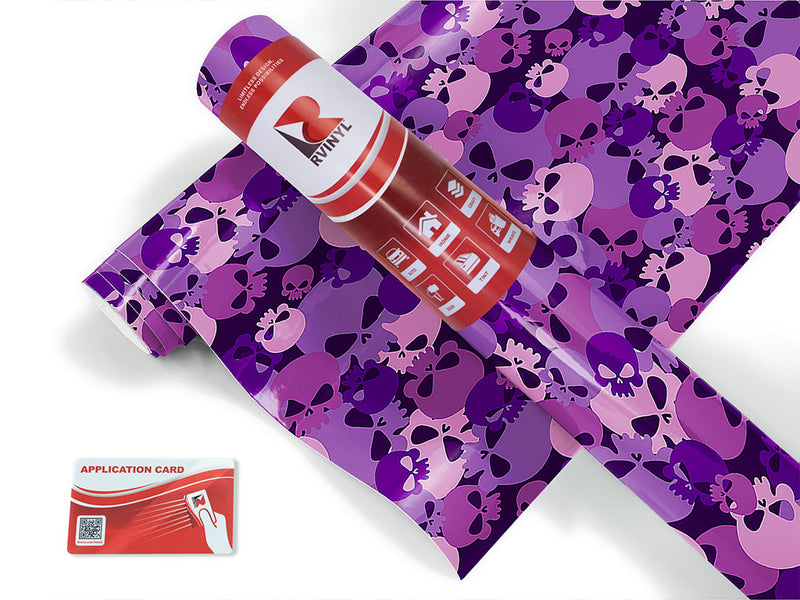 purple calvaria skull and bones Craft Vinyl Roll