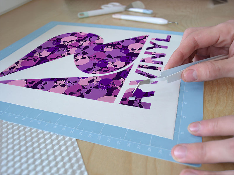 purple calvaria skull and bones Easy Weed Craft Vinyl
