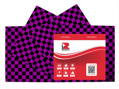 purple checkered Craft Vinyl Sheet Pack
