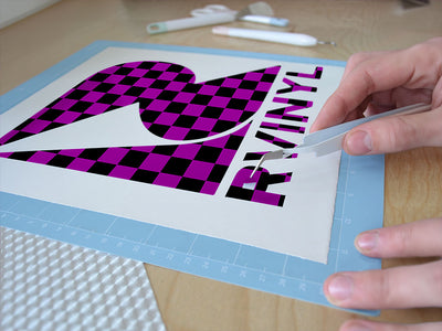 purple checkered Easy Weed Craft Vinyl