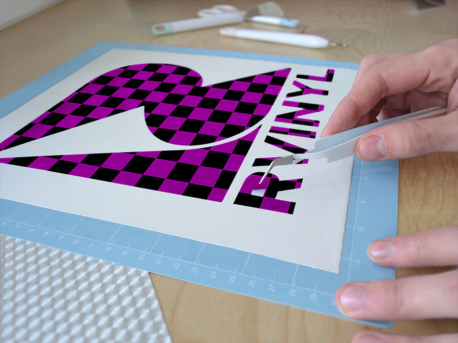 purple checkered Easy Weed Craft Vinyl