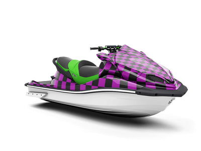 Purple Checkered Jet Ski Vinyl Customized Wrap