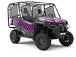 Purple Checkered Utility Vehicle Vinyl Wrap