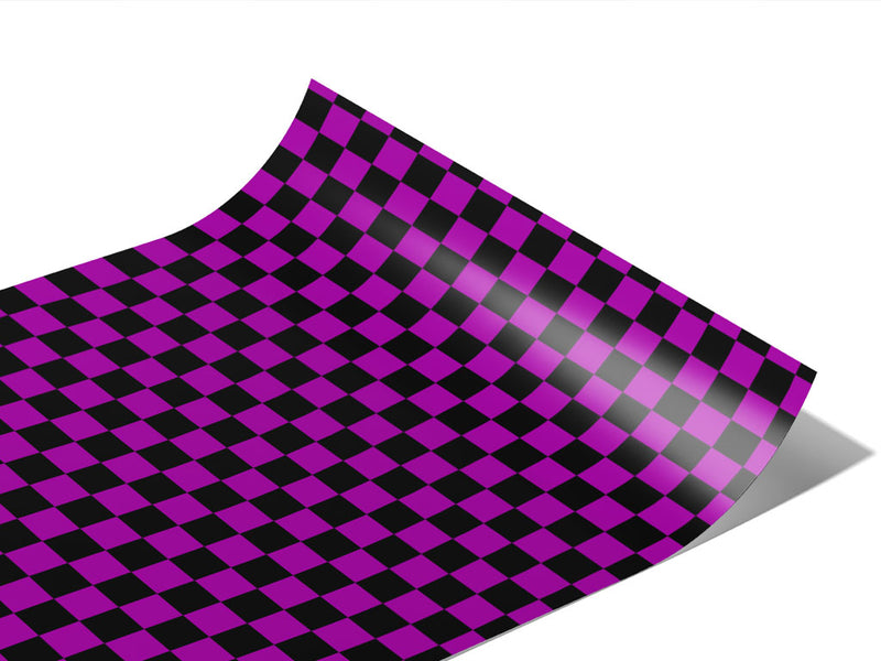 Purple Checkered Vinyl Wraps~Rwraps Series 914 Digitally Printed Vinyl Wrap~1