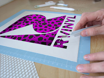 purple cheetah animal print Easy Weed Craft Vinyl